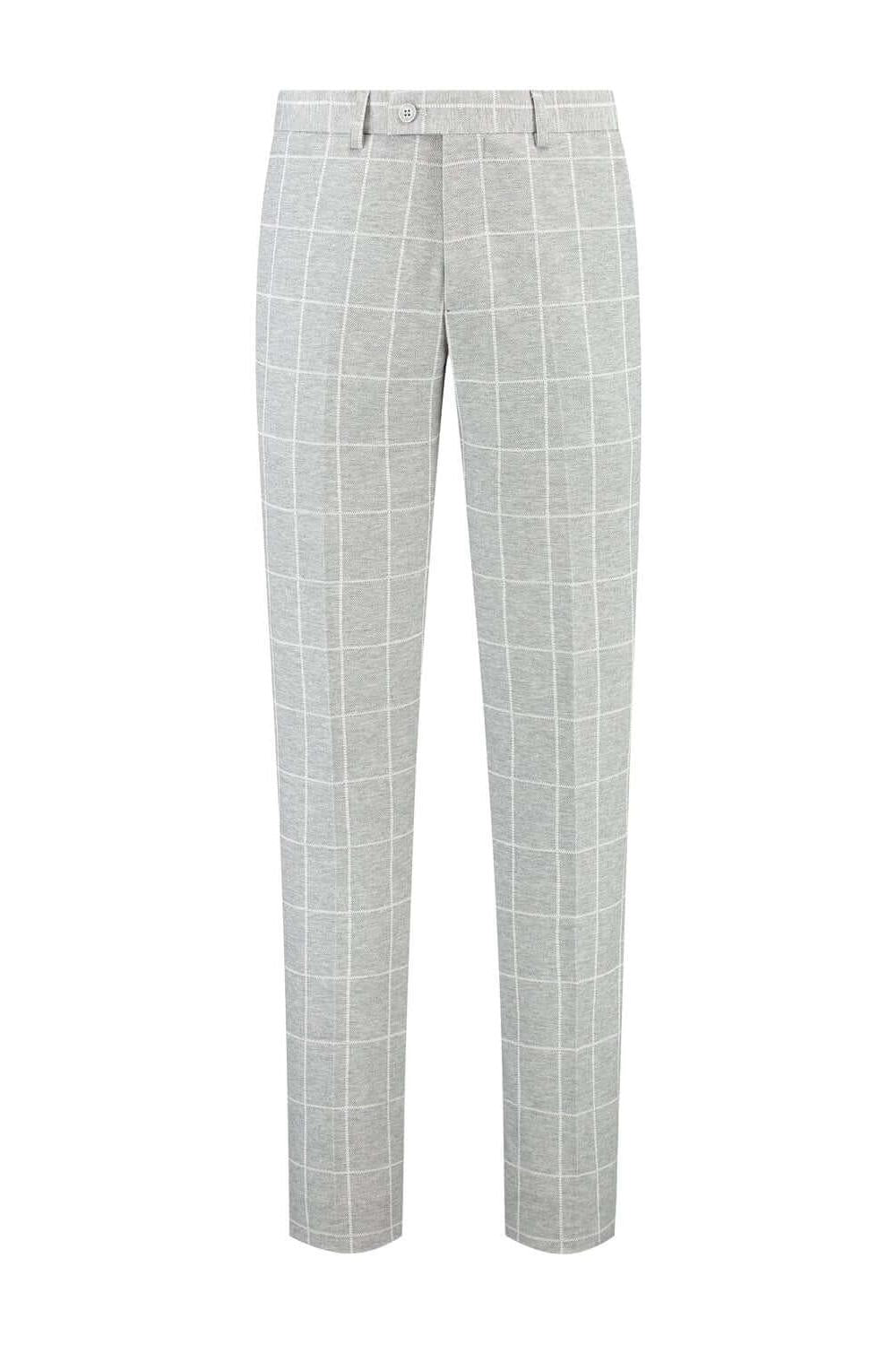 Pantalon windowpane grijs