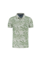 Polo bladprint mosgroen