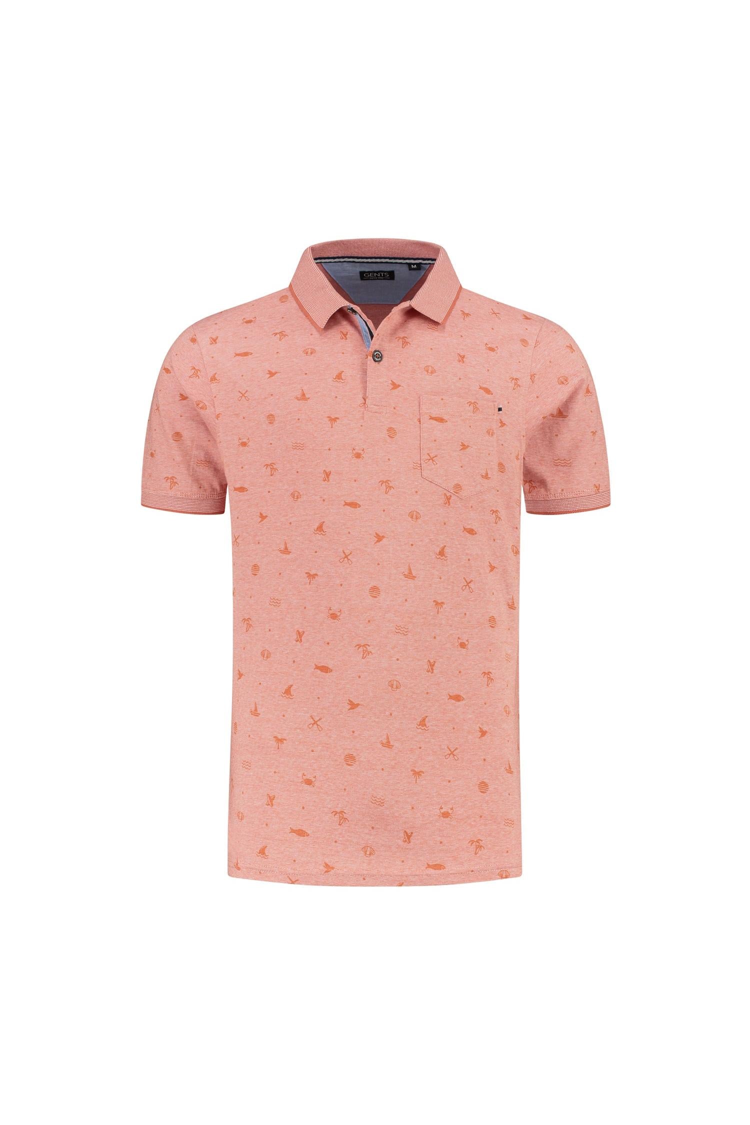 Polo pinstripe brique