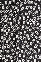 Print bloemetje zwart-wit