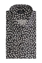 Print bloemetje zwart-wit