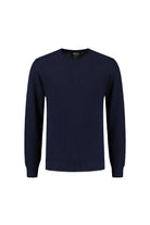 Roundneck structuur blauw