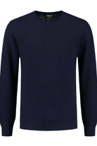 Roundneck structuur blauw