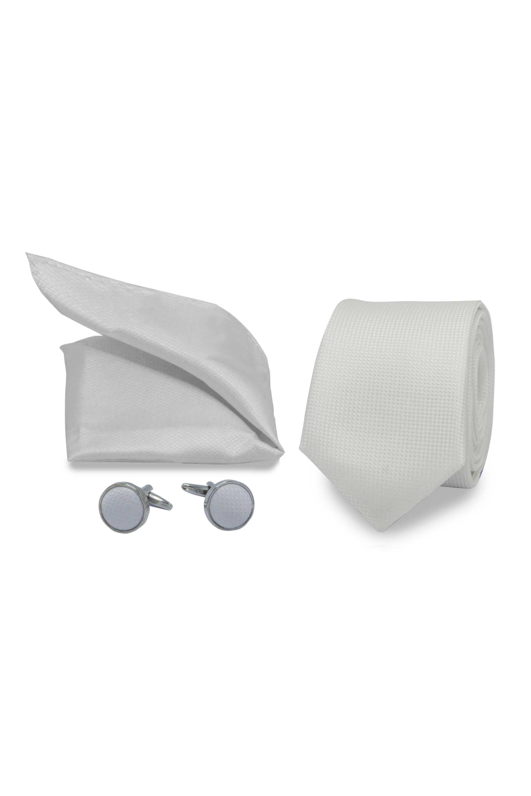 Set das manchet pochet wit