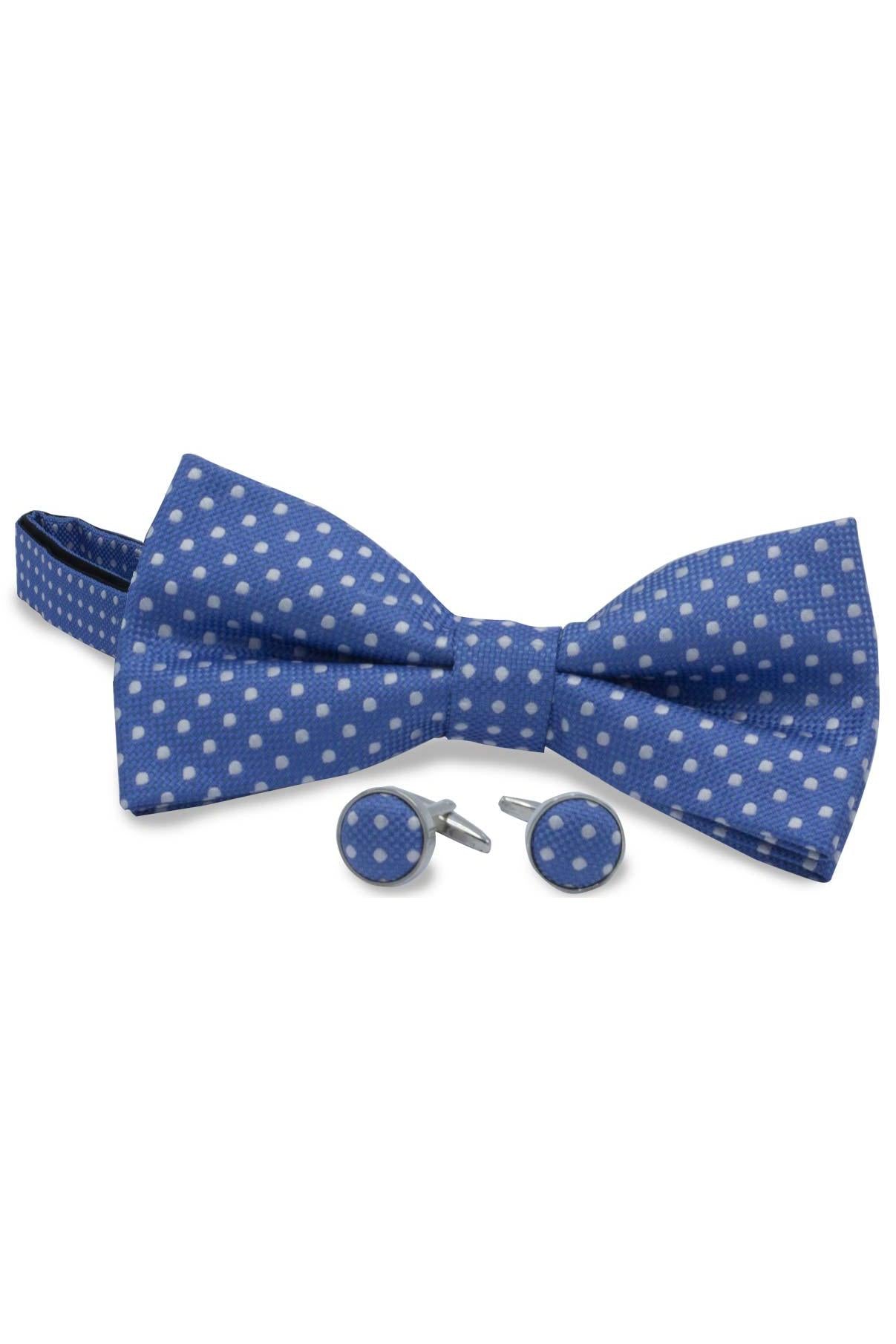 Set strik manchet blauw