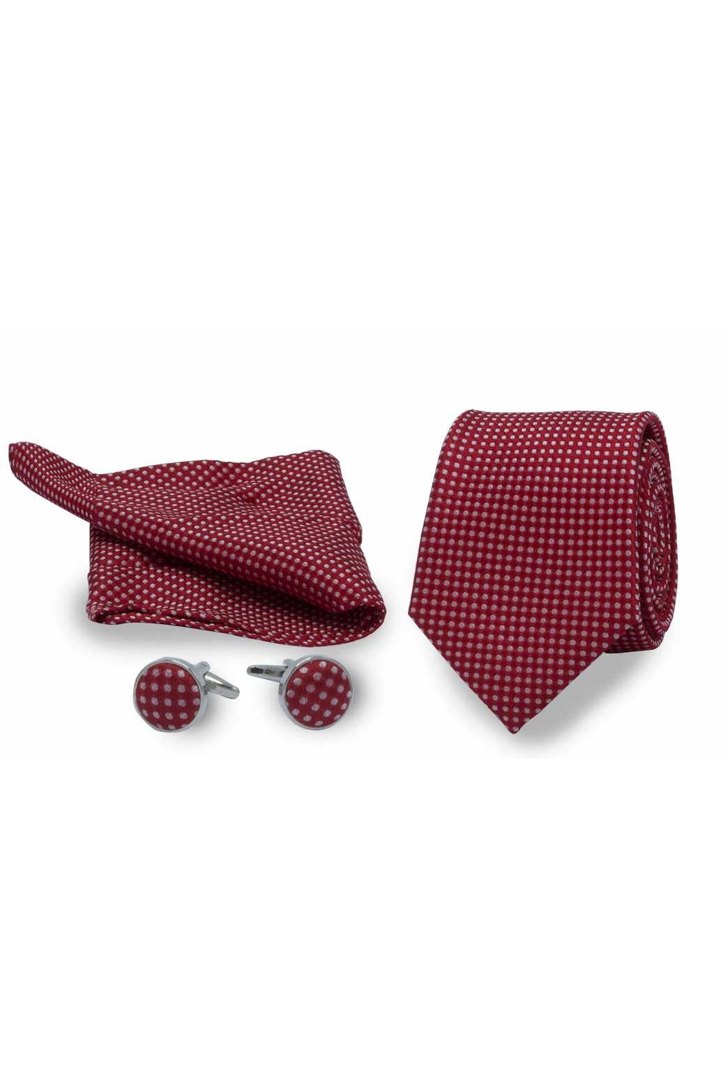 Set stropd manch poch rood met stip