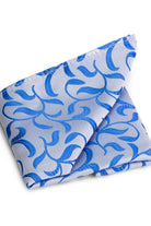Set stropdas pochet zilver blauw