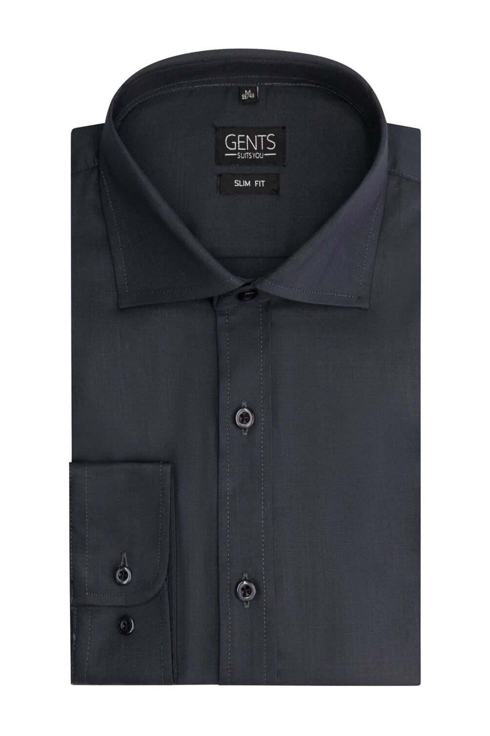 Slimfit bamboe grijs