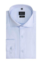 Slimfit bamboe lichtblauw