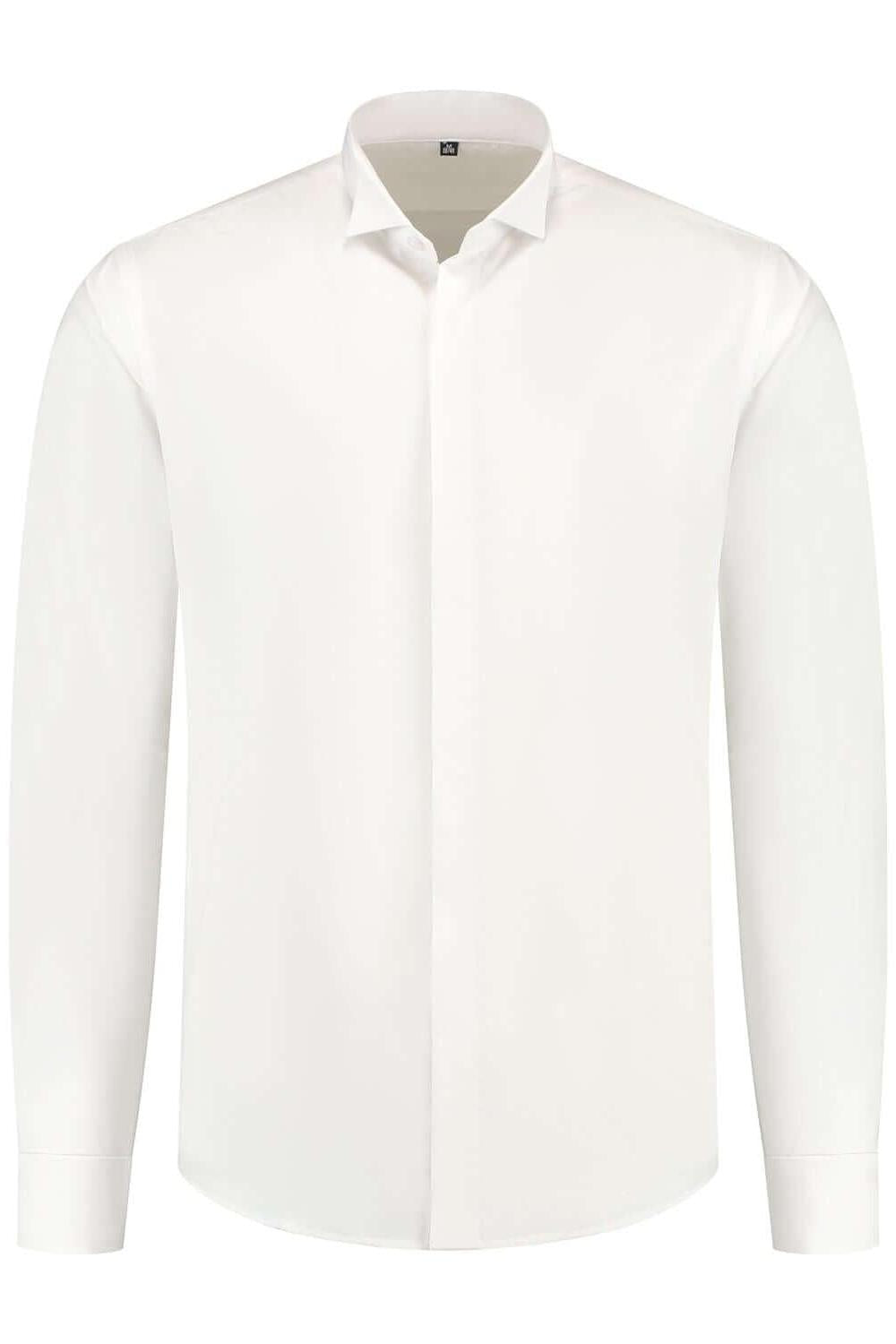 Smoking overhemd wingtip wit