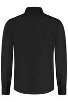 Smoking overhemd zwart plisse