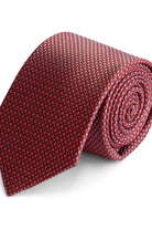 Stropdas zijde rood met ruit