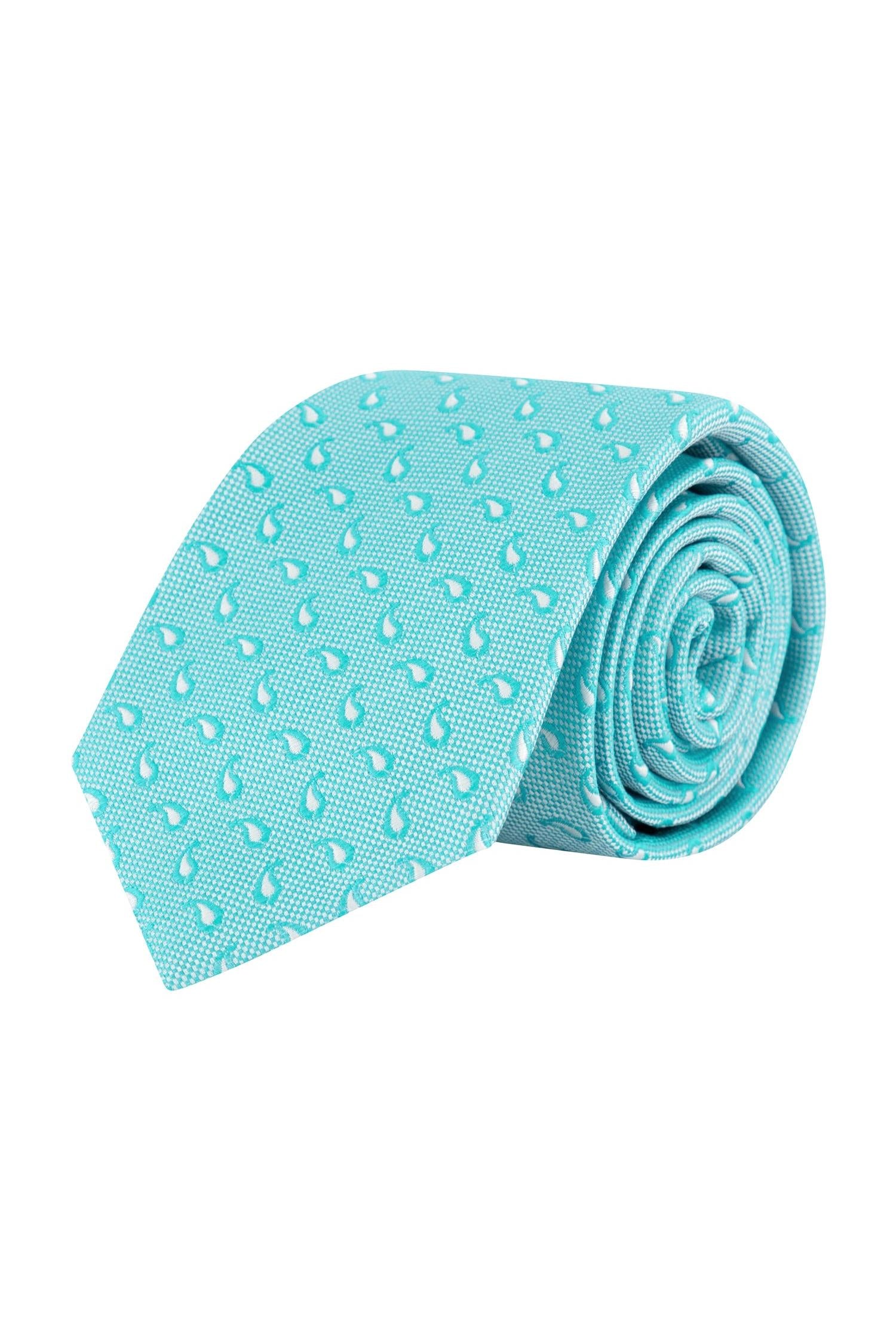 Stropdas zijde turquoise