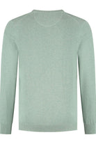 Trui V-hals softcotton oudgroen