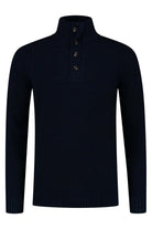 Trui rits-knopen blauw
