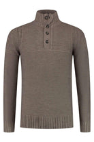 Trui rits-knopen bruin