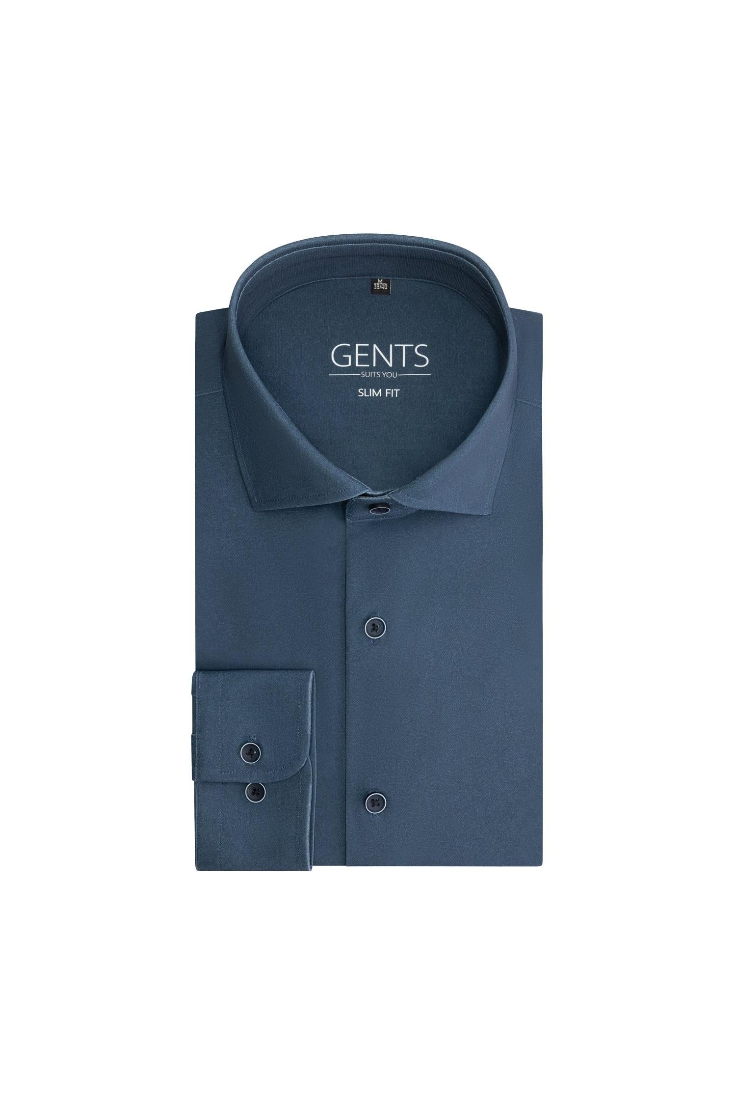 Uni blauw 4-way stretch