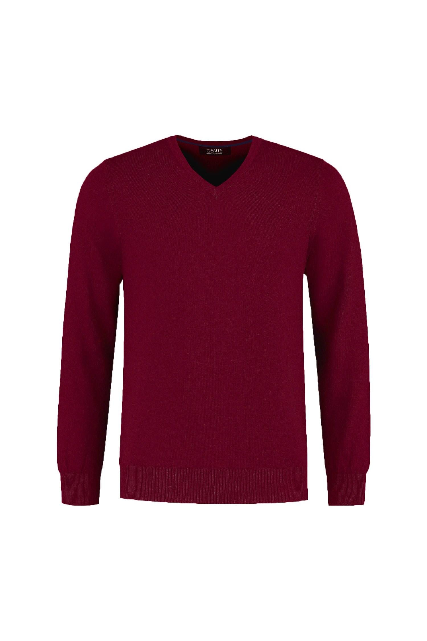 V-neck Bordeaux rood