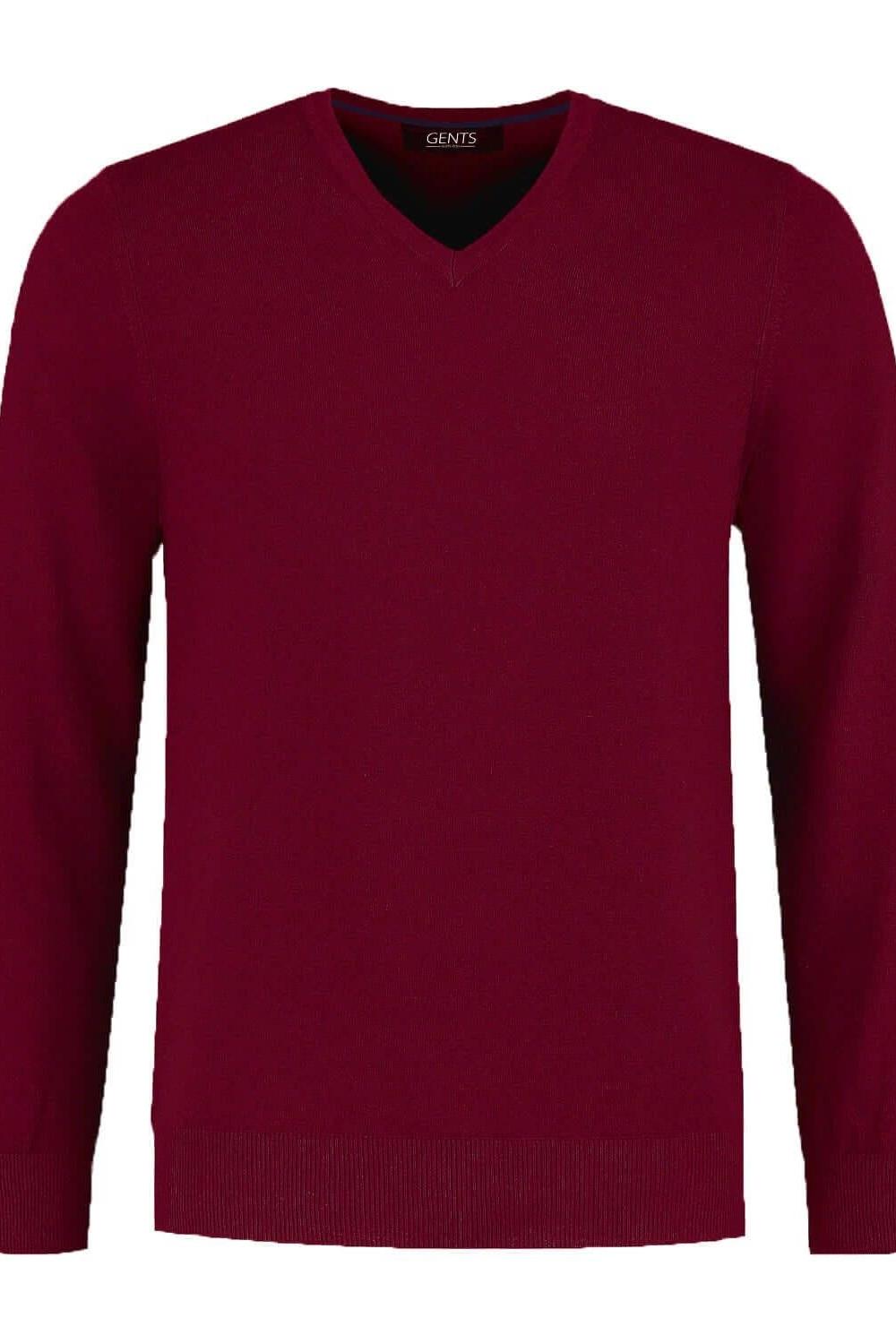 V-neck Bordeaux rood