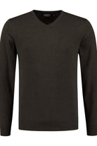 V-neck katoen donkergroen