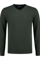 V-neck melange groen
