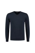 V-neck melange navy