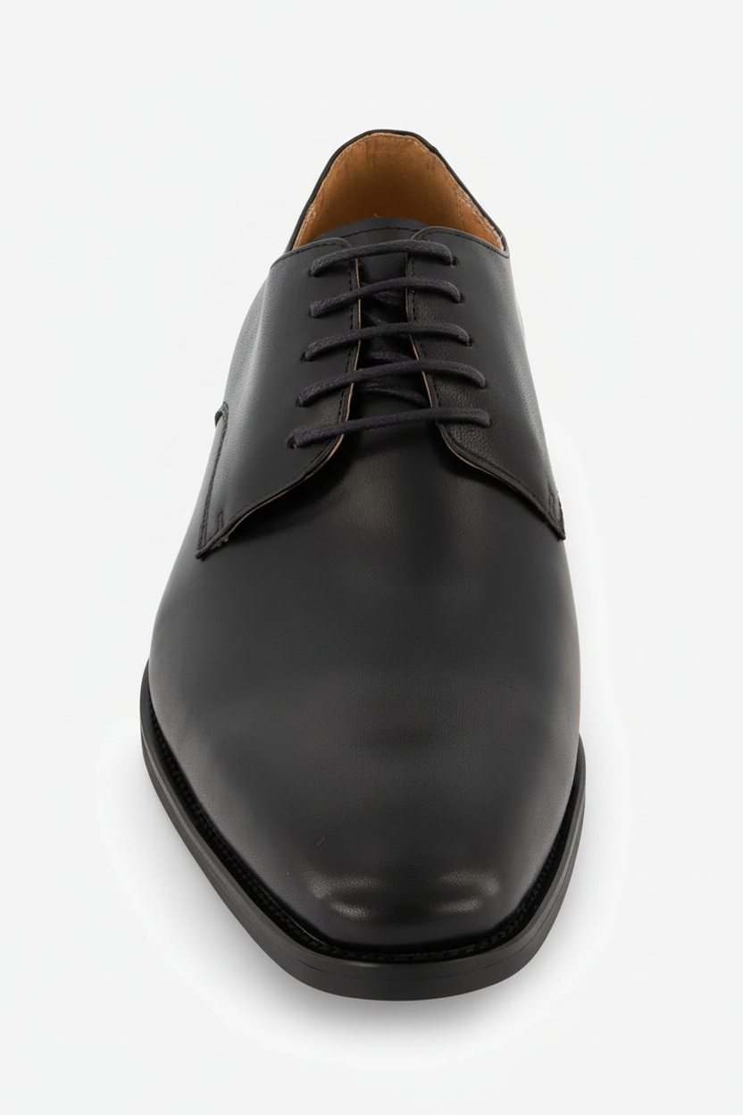 Veterschoen glad zwart