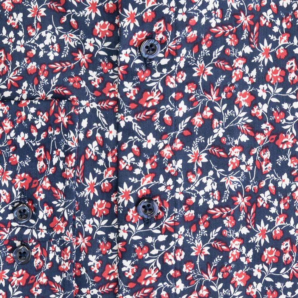 Bloemprint blauw - Gents