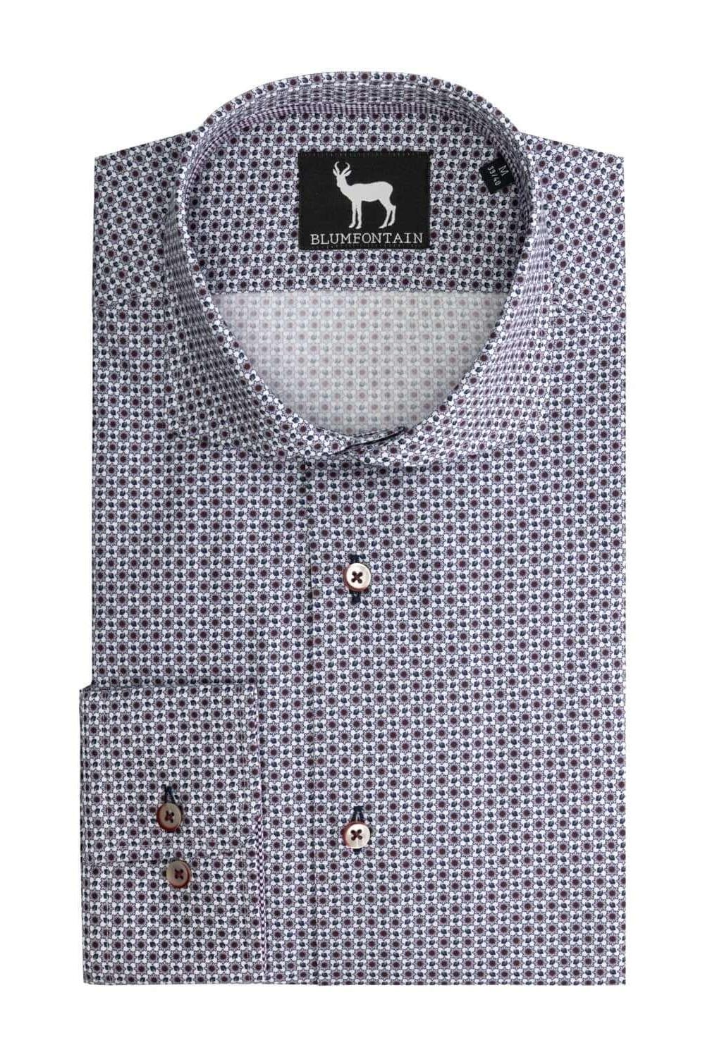 bloemprint blauwpaars - Gents