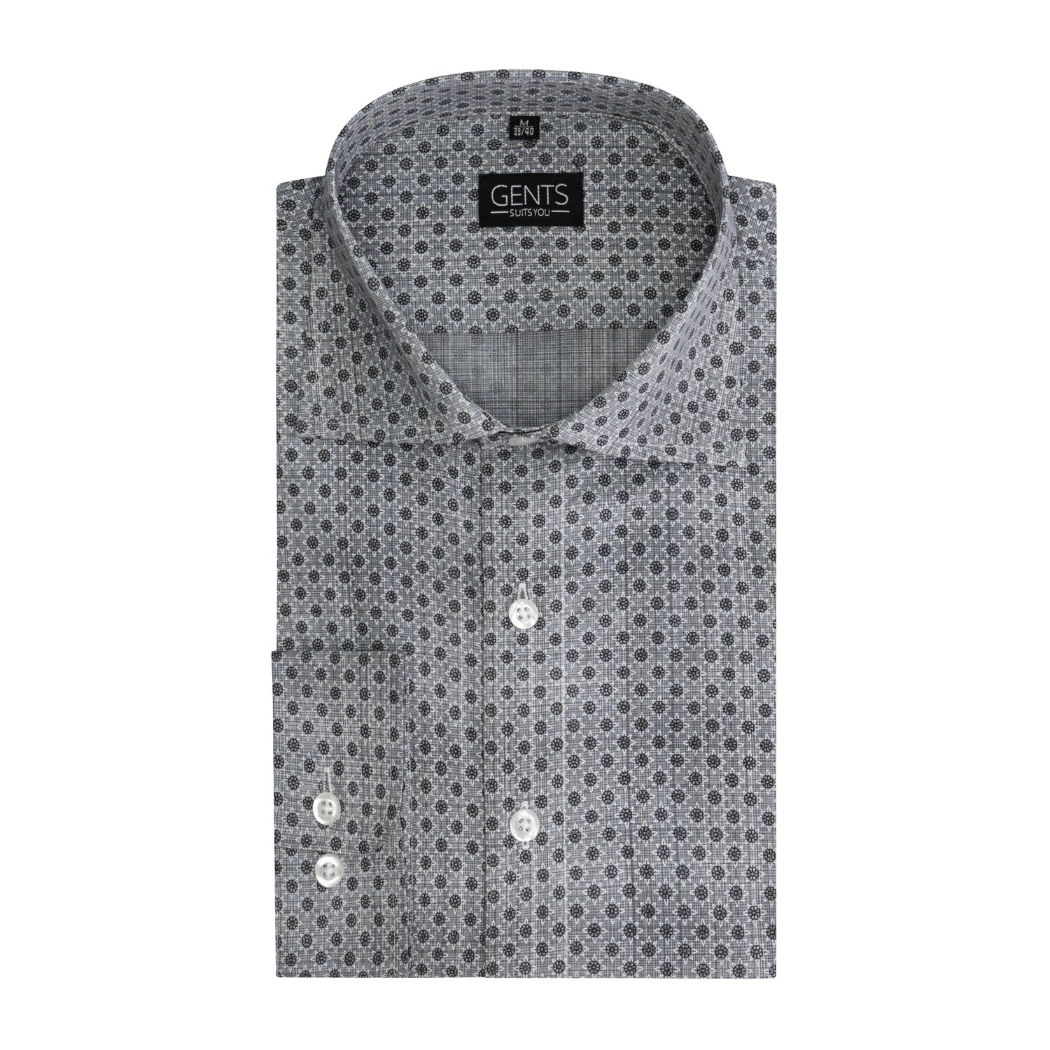 Bloemprint grijs - Gents