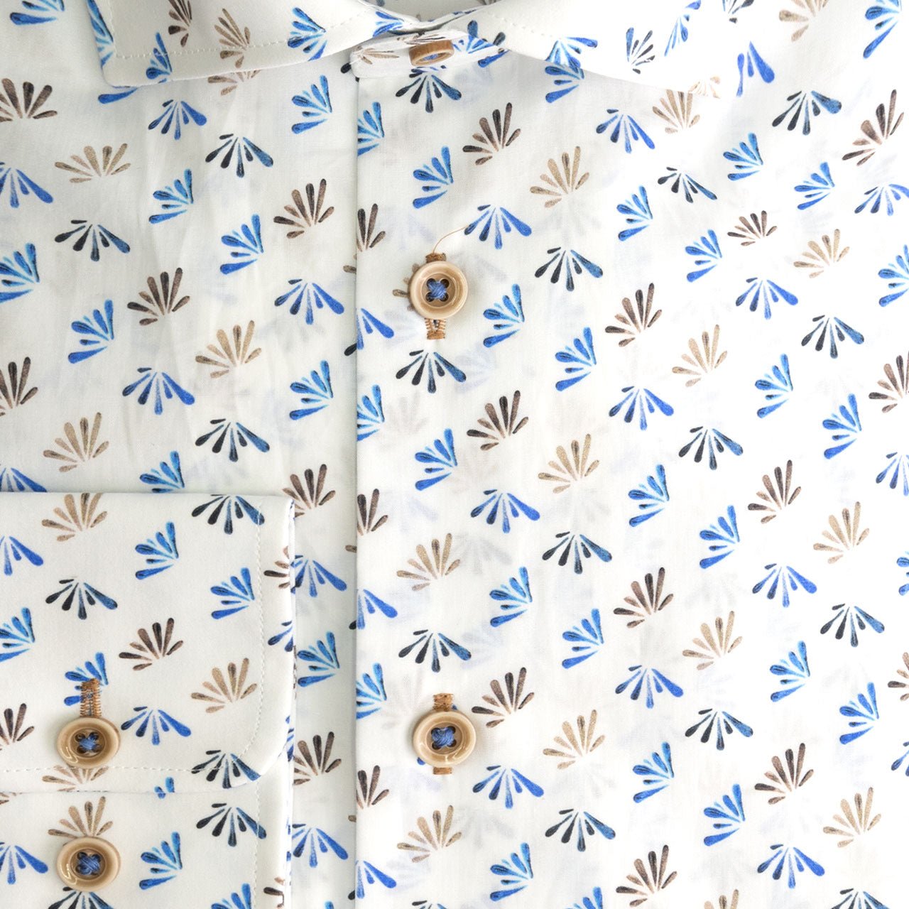 Blumfontain bloemprint blauw - bruin ML7 - Gents