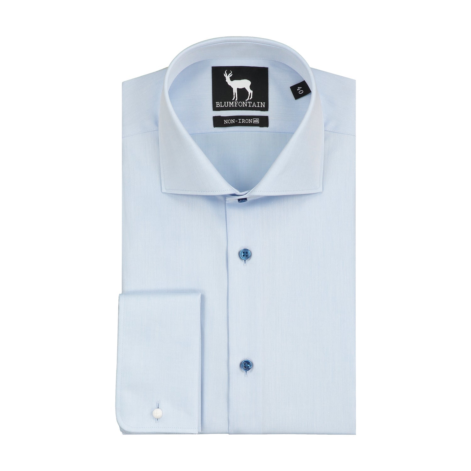 Blumfontain dubbel manchet blauw - Gents