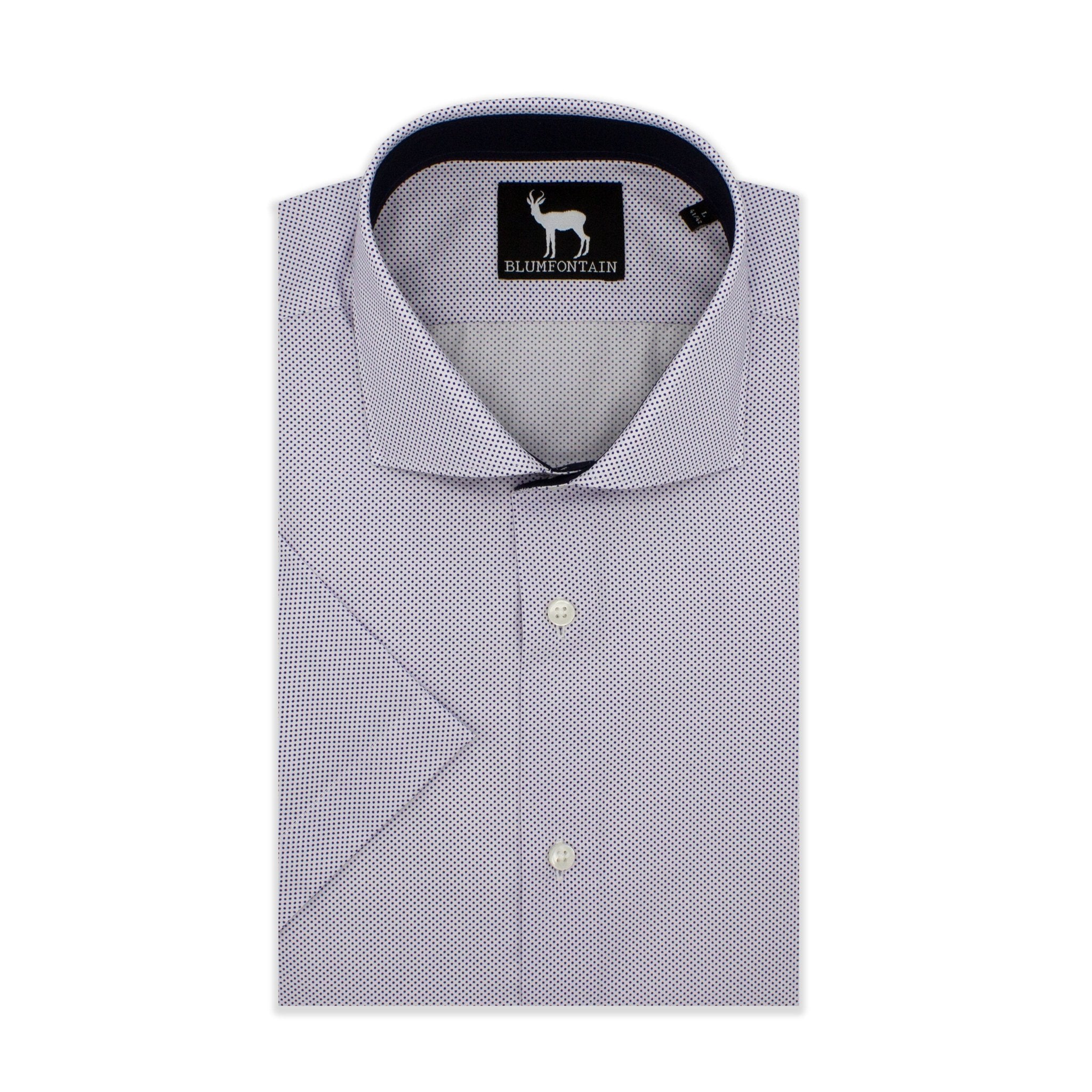 Blumfontain korte mouw blauw - Gents