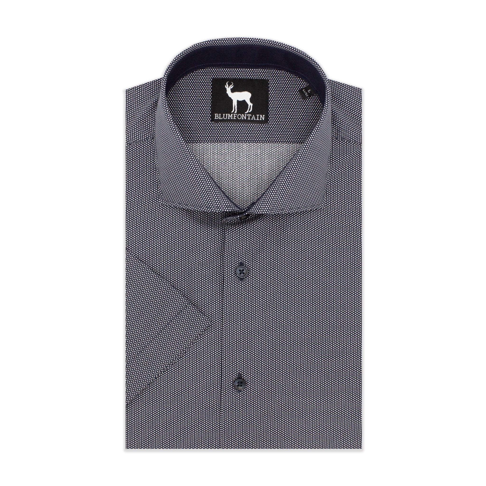 Blumfontain korte mouw blauw - Gents