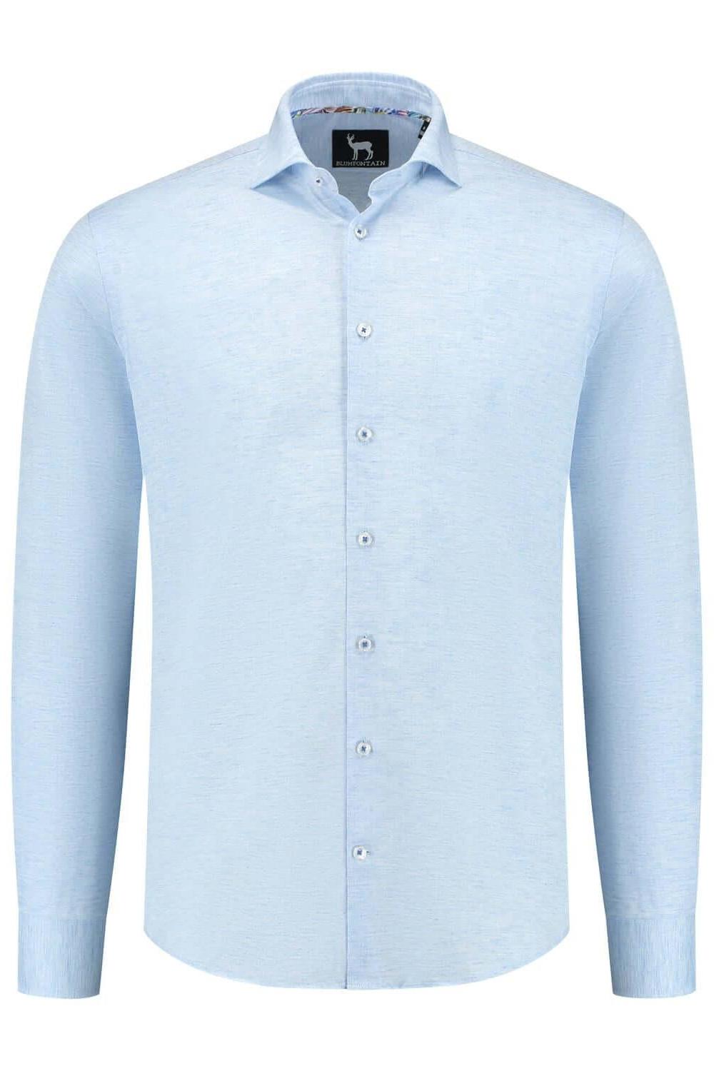 Blumfontain linnenprint uni lichtblauw ML7 - Gents