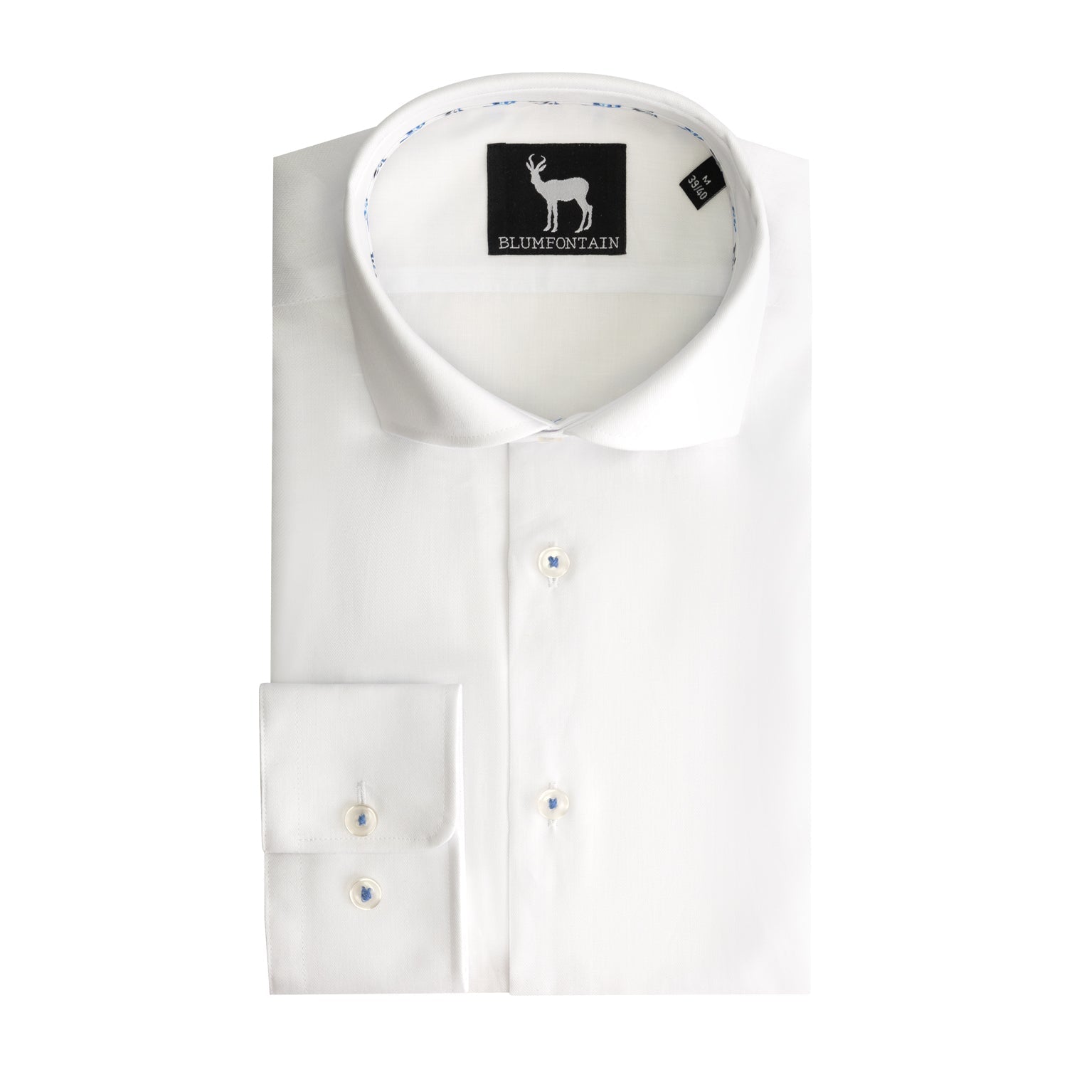 Blumfontain linnenprint uni wit ML7 - Gents