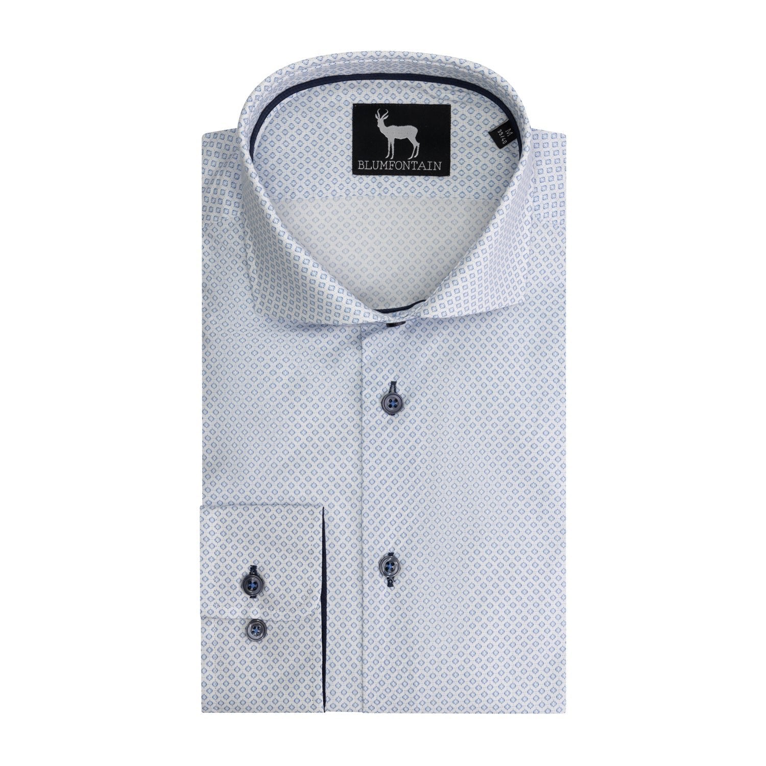 Blumfontain miniprint lichtblauw - Gents