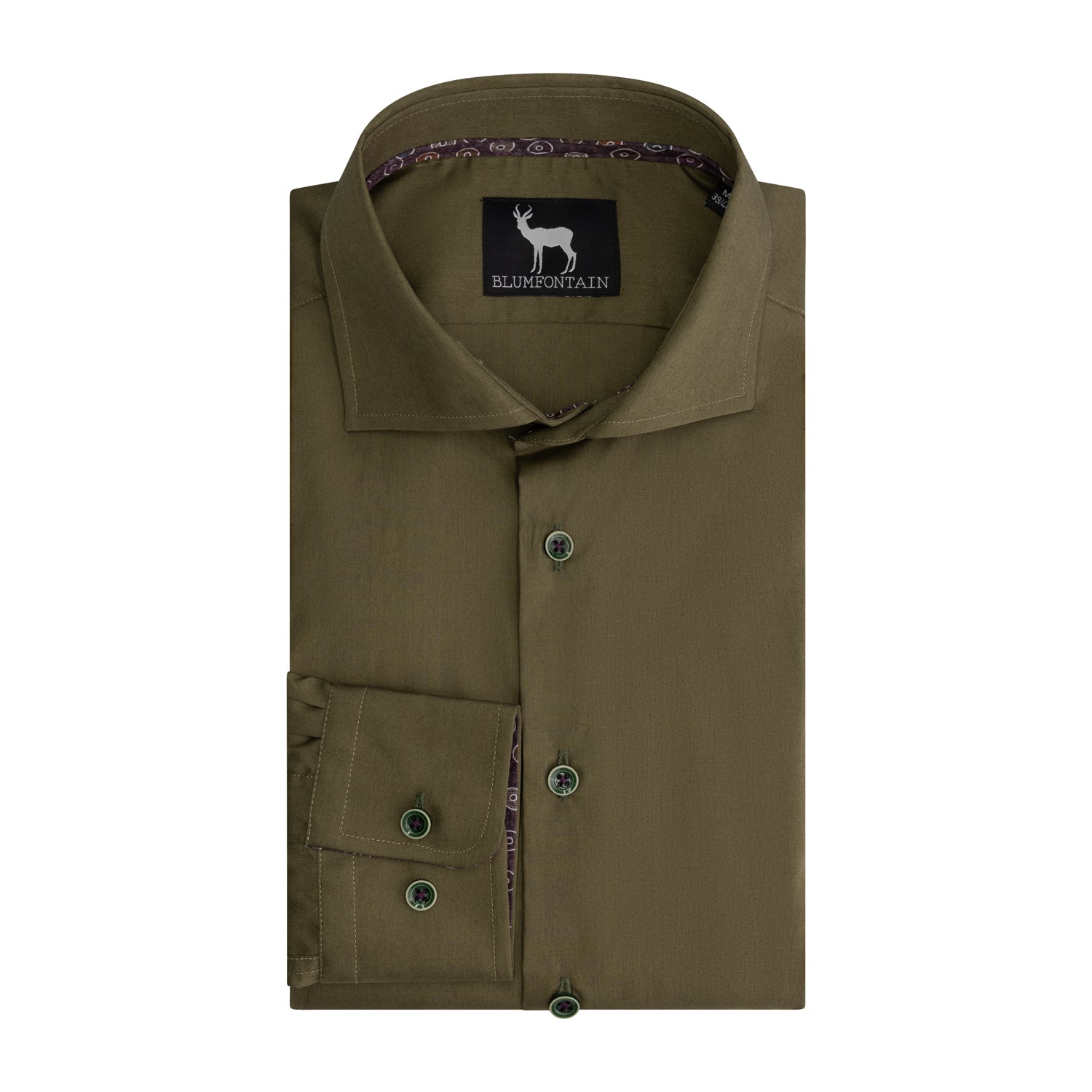 Blumfontain overhemd uni groen - Gents