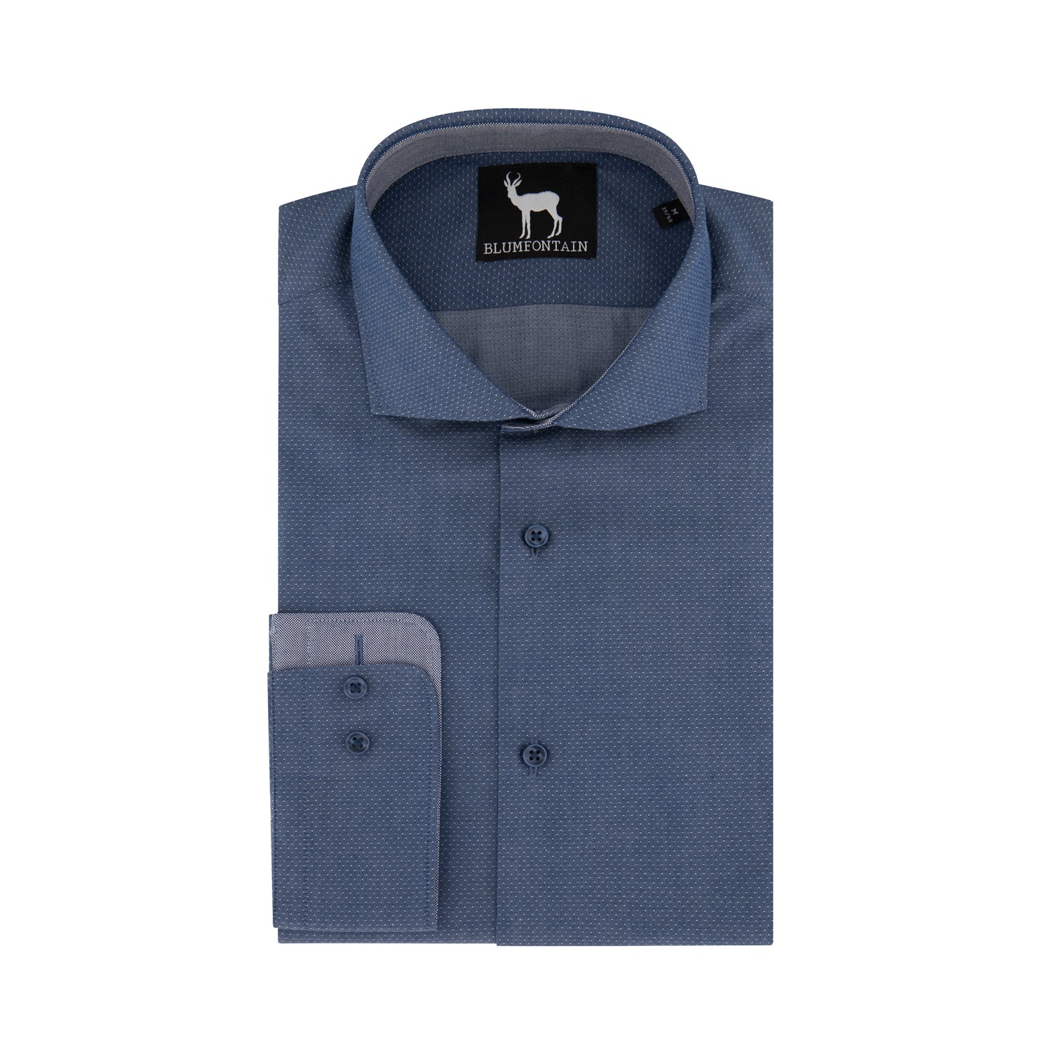 Blumfontain polkadot denim - blauw - Gents
