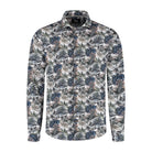 Blumfontain print palmblad groen - bruin - Gents