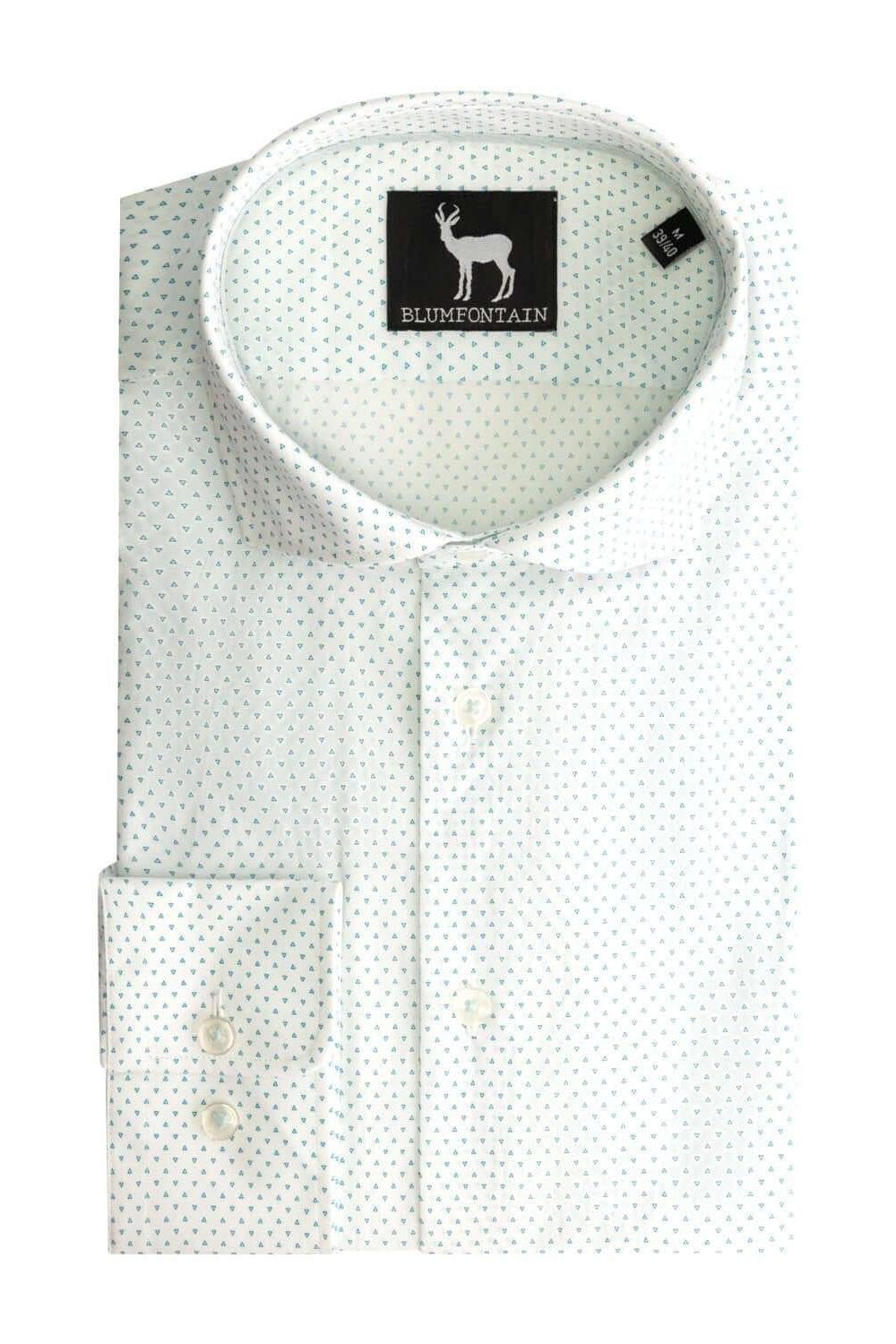 Blumfontain triangle print groen - blauw ML7 - Gents