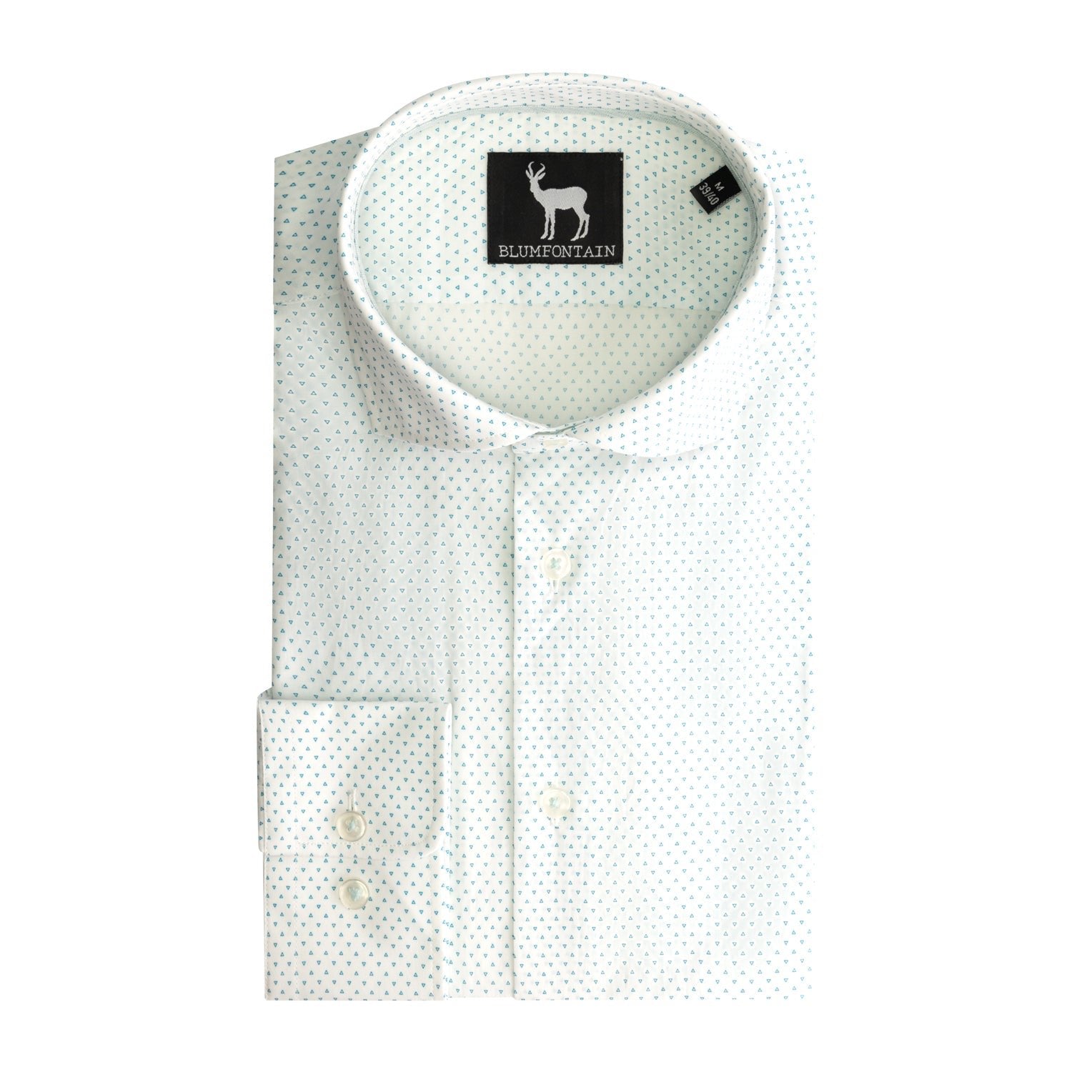 Blumfontain triangle print groen - blauw ML7 - Gents