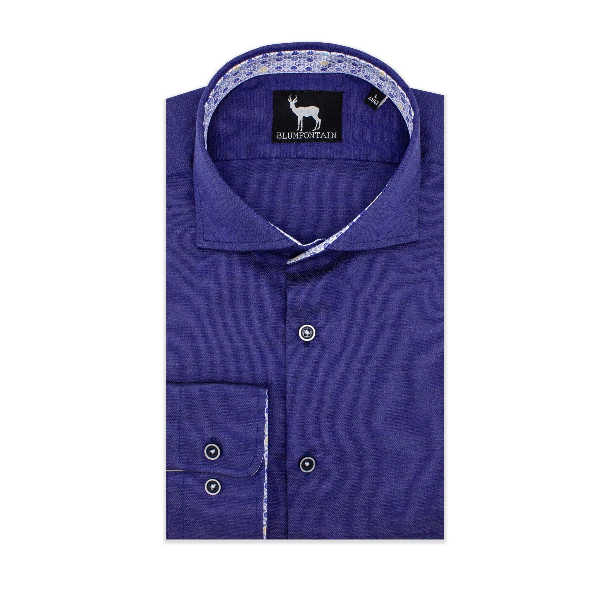 Blumfontain uni contrast navy - Gents