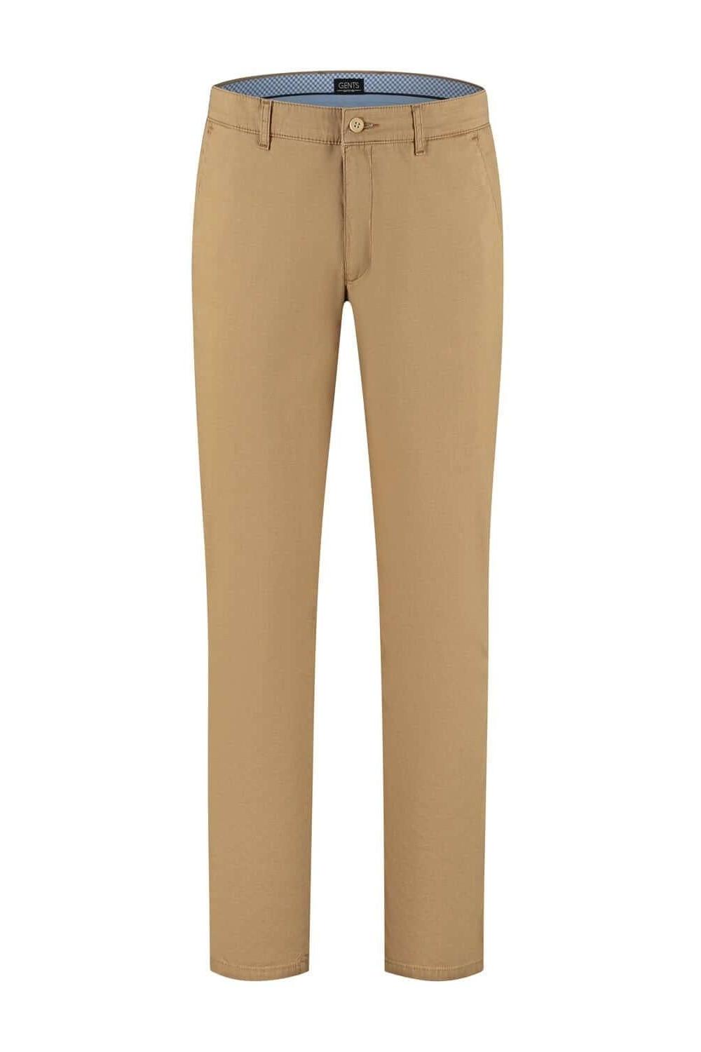 Chino linnenlook zand - Gents
