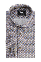 cirkelprint blauwbruin ML7