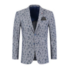 Colbert print palm blauwgrijs - Gents