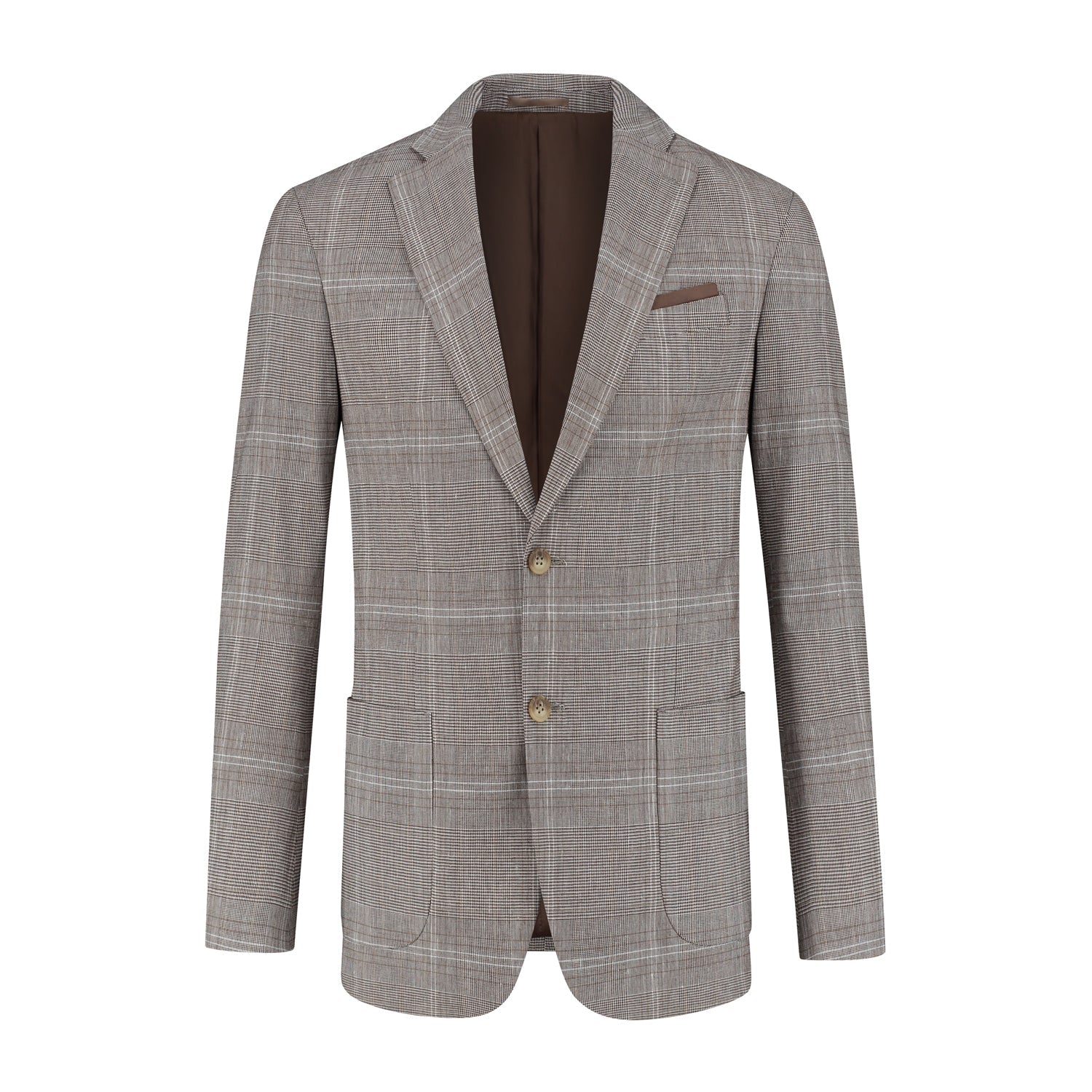 Colbert ruit grijsbruin - Gents