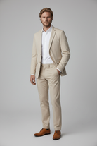 Colbert stretchkatoen zand - pose 1