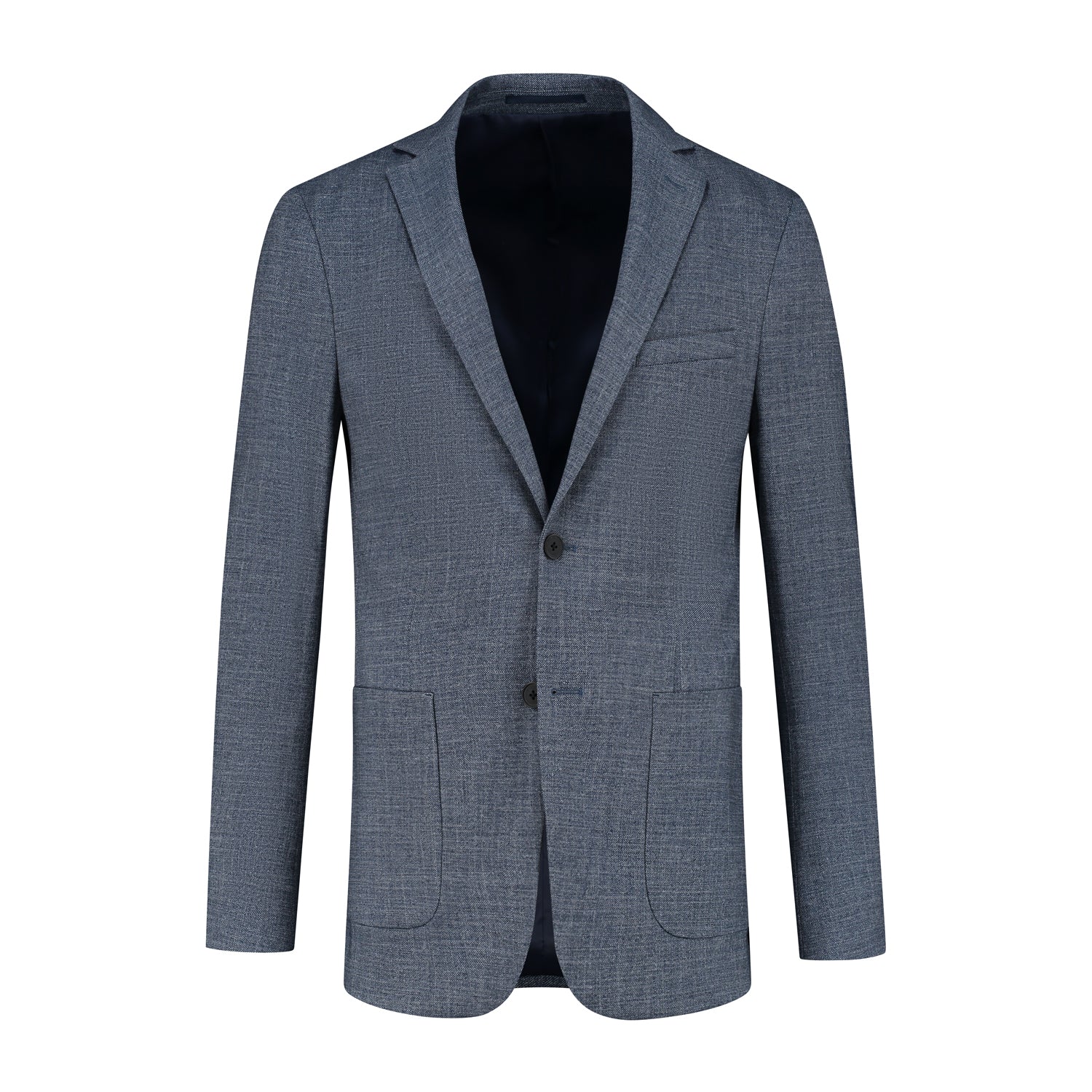 Colbert uni melange blauw - Gents