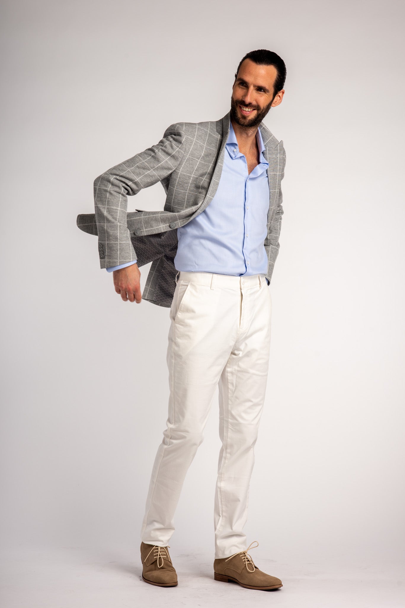 Colbert windowpane grijs - Gents